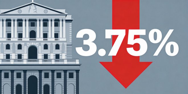 Bank of England Lowers Base Interest Rate to 3.75%