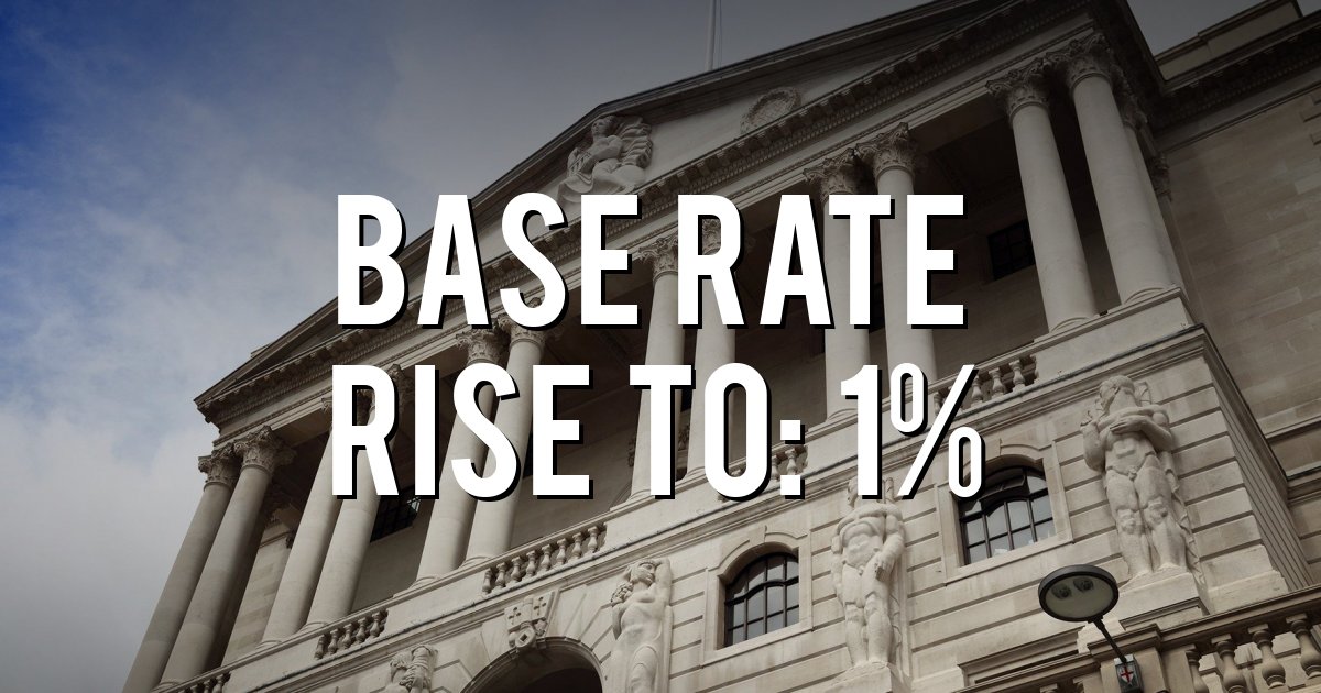 BASE RATE RISE TO: 1%